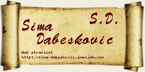 Sima Dabesković vizit kartica